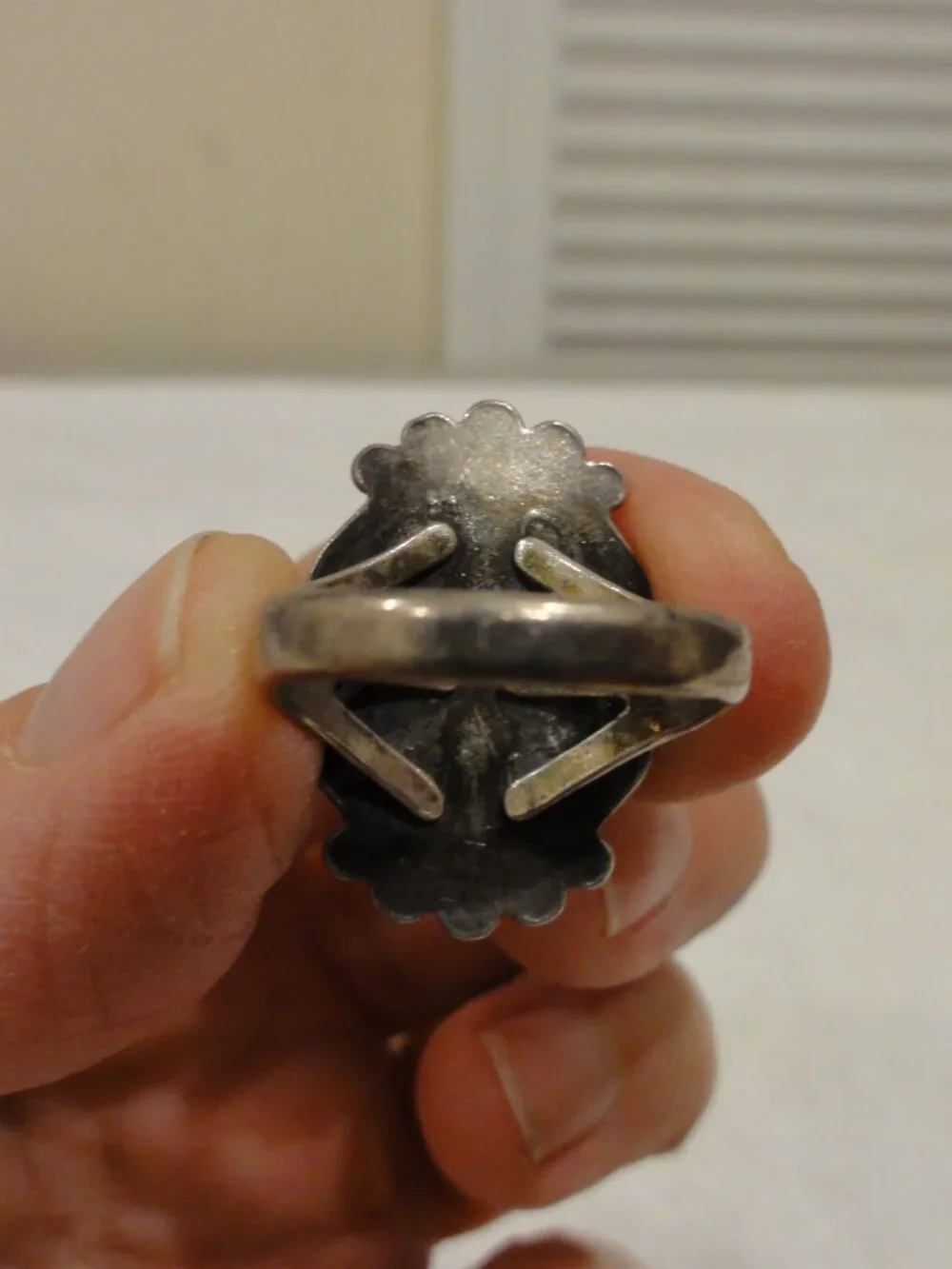 Vintage Bell Trading Post Sterling Silver Turquoise Ring Size 6.25
